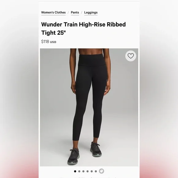 Lululemon Wunder Train Ribbed - Picture 4 of 5